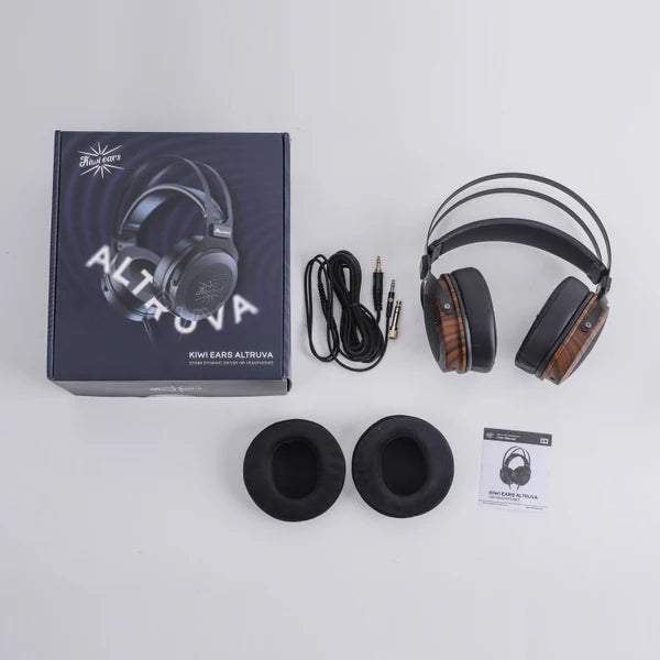 Auriculares Hi-Fi Kiwi Ears Altruva con driver dinámico de 50 mm, diseño cómodo y sonido de alta fidelidad.