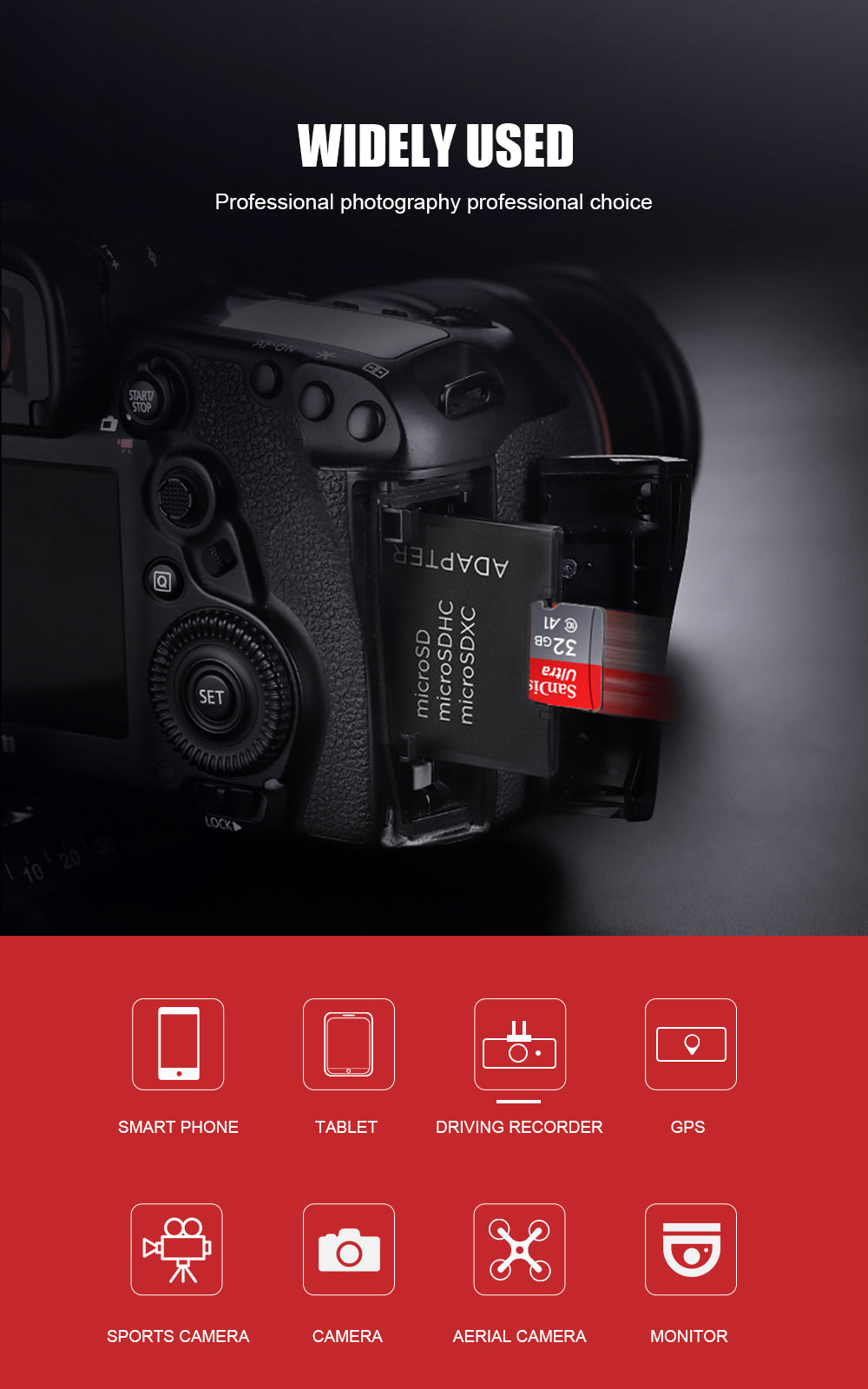 Tarjeta de Memoria SanDisk Ultra microSD UHS-I A1 Class 10 128GB 256GB