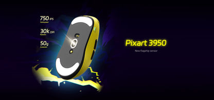 Ratón gaming inalámbrico Scyrox V8 ultraligero de 36 g con sensor PAW3950, modo triple y diseño ergonómico para FPS y eSports.