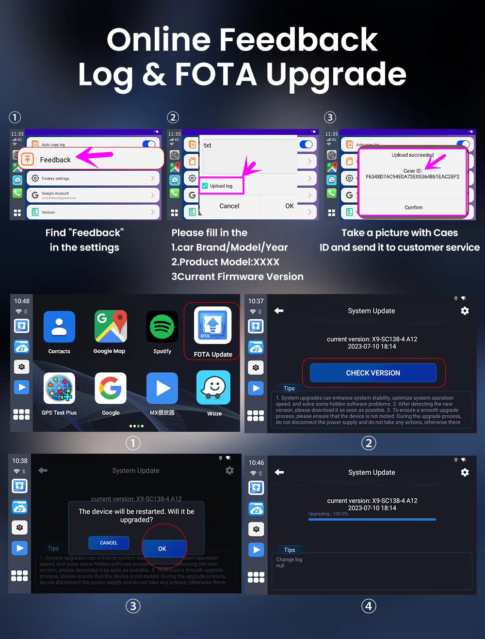 Caja inteligente Carlinkit CarPlay AI con procesador SM6225, 8GB RAM, 128GB, compatible con Android Auto y CarPlay inalámbrico.