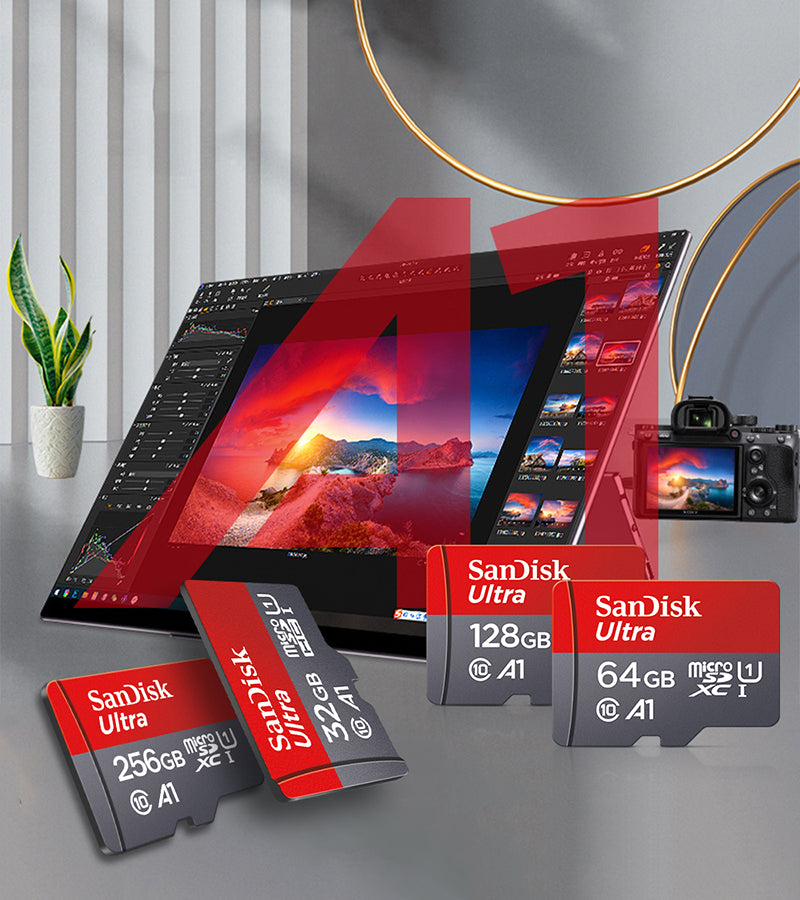 Tarjeta de Memoria SanDisk Ultra microSD UHS-I A1 Class 10 128GB 256GB