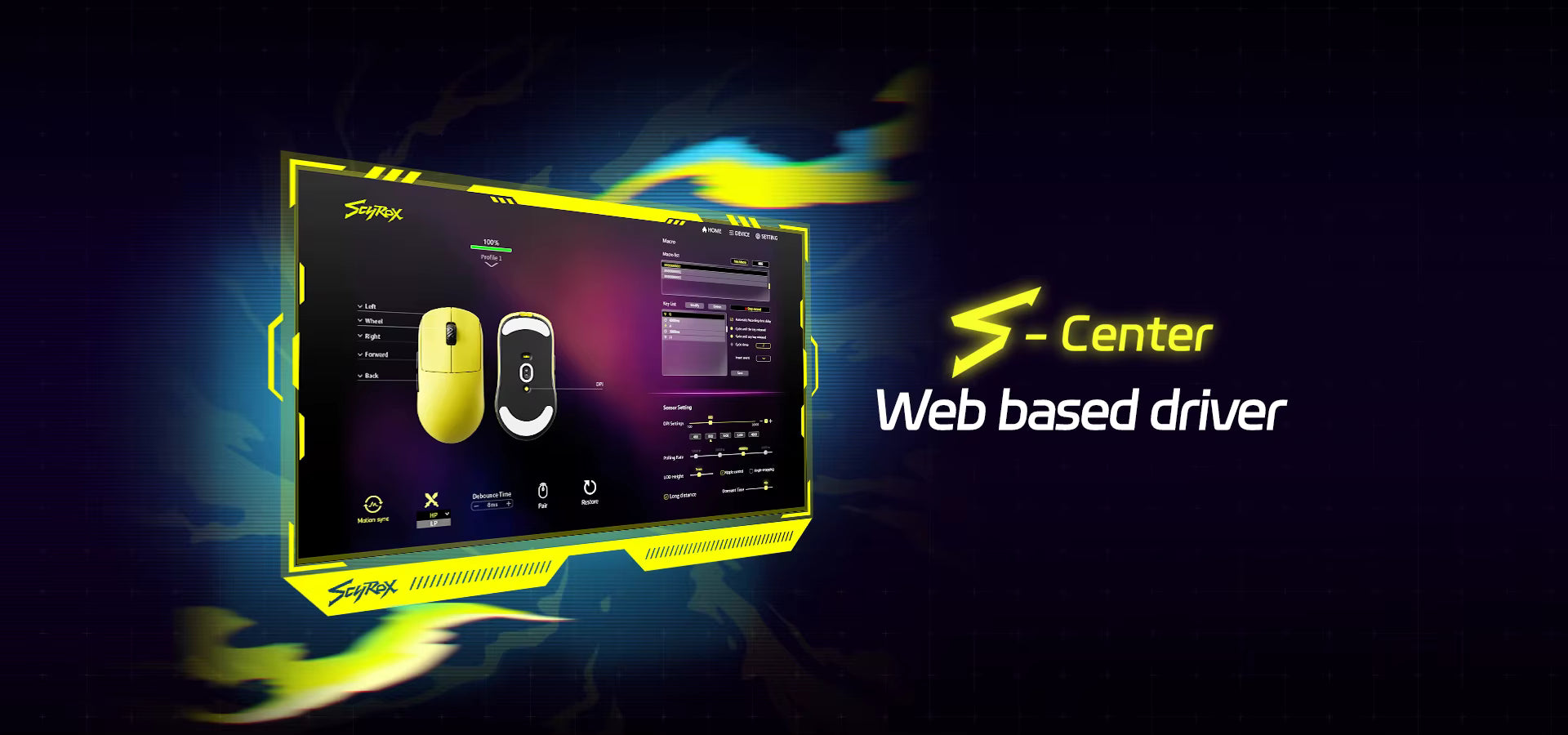 Ratón gaming inalámbrico Scyrox V8 ultraligero de 36 g con sensor PAW3950, modo triple y diseño ergonómico para FPS y esports