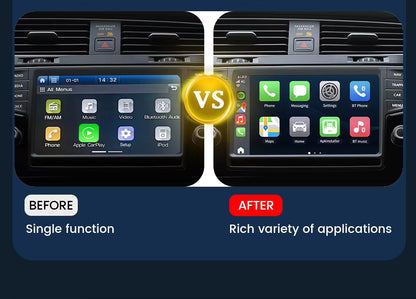 Coche CarlinKit CarPlay AI TV Box con Android 13, procesador QCM6125, conexión inalámbrica CarPlay y Android Auto, streaming 4G LTE.