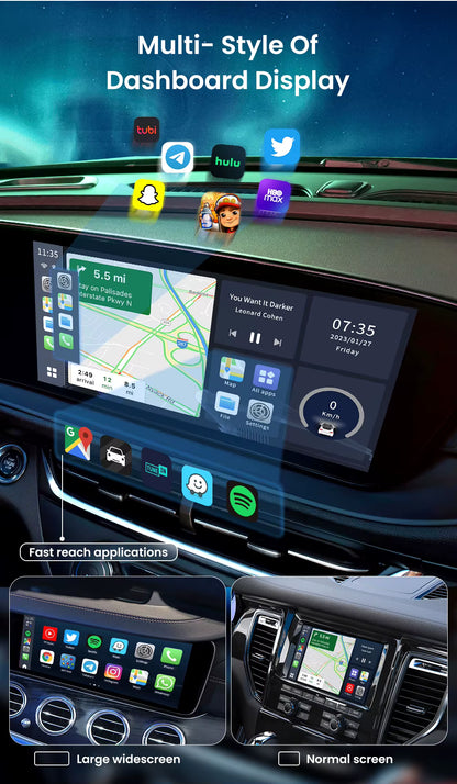CarlinKit TBox Ambient CarPlay AI Box con Android 13 y 128 GB