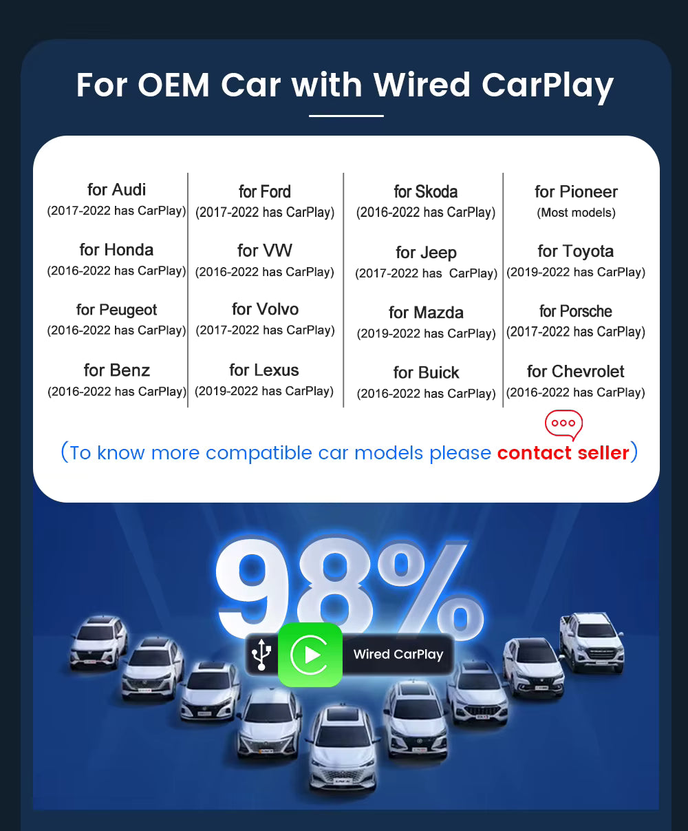 Caja de tecnología CarlinKit CarPlay AI TV Box con Android 13, procesador QCM6125, Wi-Fi, 4G LTE, 4GB RAM y 64GB de almacenamiento