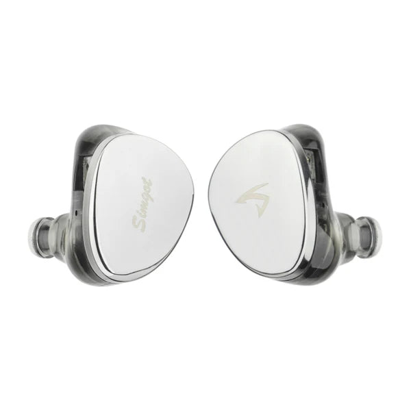 Auriculares IEM monitores in-ear SIMGOT EG280 con drivers híbridos DD y planar, conectados por USB-C para gaming.