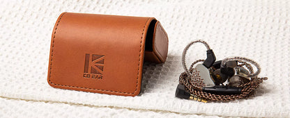 KBEAR Estuche Magnético para Audífonos IEM – Case Portátil de Cuero PU