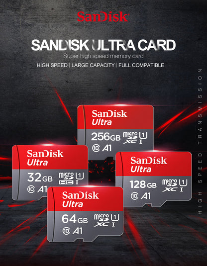 Tarjeta de Memoria SanDisk Ultra microSD UHS-I A1 Class 10 128GB 256GB
