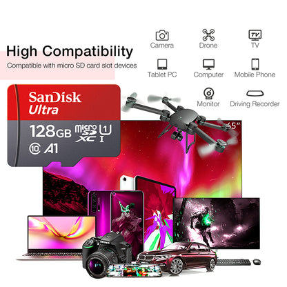 Tarjeta de Memoria SanDisk Ultra microSD UHS-I A1 Class 10 128GB 256GB