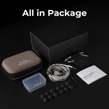 Audífono IEM Binary EP321 MEMS – Híbrido 2DD + 3BA + 1 MEMS