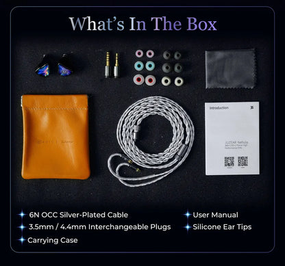 JUZEAR x KOTO Nebula Audífonos IEM Tribrid 1DD 3BA 1 Planar 3.5mm 4.4mm