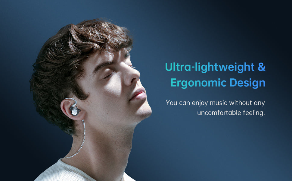 Auriculares in-ear ARTTI T10 Pro con driver planar de 14.2mm y conectores intercambiables, vista frontal del diseño y conectores.