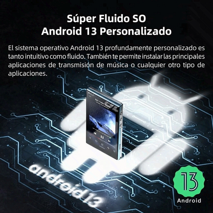 Reproductor de audio digital FiiO JM21 con Android 13 y Snapdragon 680, en acabado limpio y moderno.