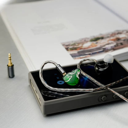 JUZEAR x Z Reviews Defiant Green-Bronze Tipo-C IEM Híbridos 1DD 3BA