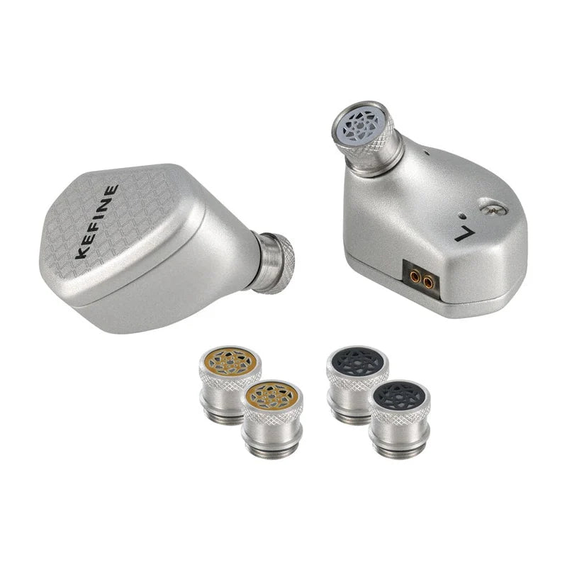 Auriculares in-ear KEFINE Klean SV con driver dinámico de 10mm DLC y tres boquillas de ajuste para un sonido personalizado.