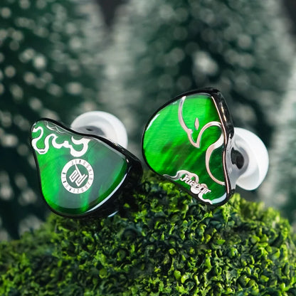 JUZEAR x Z Reviews Defiant Green-Bronze Tipo-C IEM Híbridos 1DD 3BA